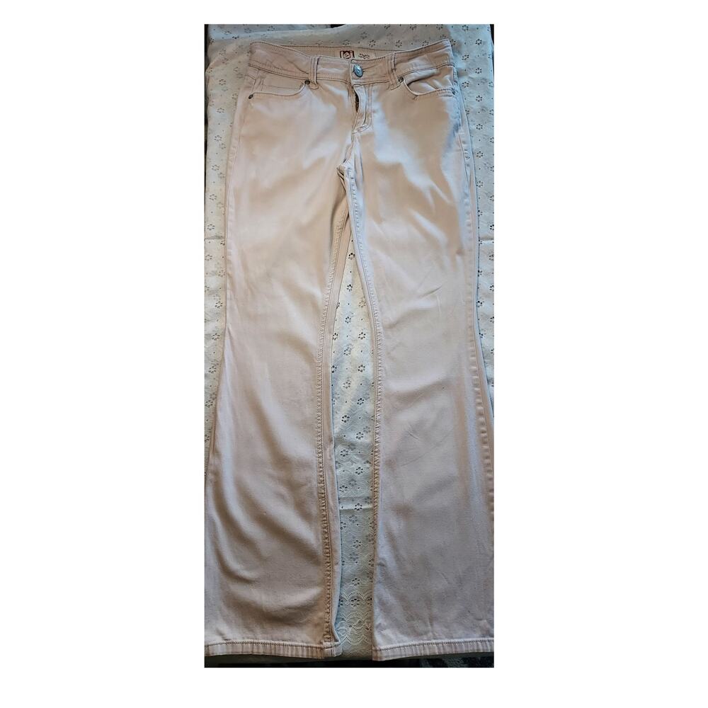 VTG Y2K l.e.i. Sophia Hipster Flare Low Rise Khaki Jeans Size 5